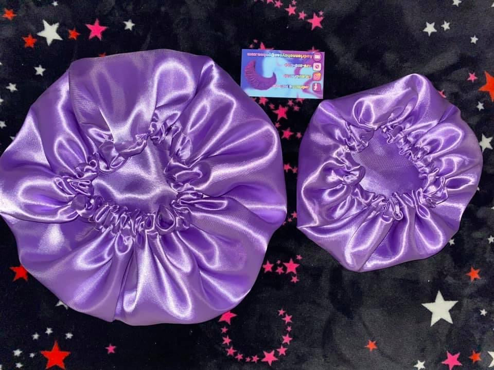 Satin Mommy & Me Bonnet Set